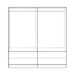 ΝΤΟΥΛΑΠΑ 4ΦΥΛΛΗ REINA ME 4 ΣΥΡΤΑΡΙΑ LH10.21259 ΜΕΛΑΜΙΝΗ ΓΚΡΙ-SONAMA 160x42x180Υεκ - Image 3