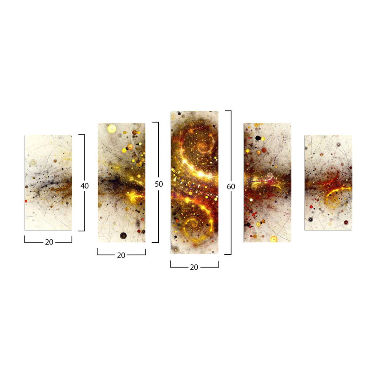 ΠΕΝΤΑΠΤΥΧΟΣ ΠΙΝΑΚΑΣ MDF EXPLOSION LH10.7206.07 100X60x0,3 εκ. - Image 2