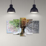 ΠΕΝΤΑΠΤΥΧΟΣ ΠΙΝΑΚΑΣ MDF FOUR SEASONS LH10.7206.05 100X60x0,3 εκ. - Image 3