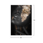 ΠΙΝΑΚΑΣ ΚΑΜΒΑΣ DARK SKINNED GIRL WITH GOLD MAKEUP LH10.7196.01 50X3X70 εκ. - Image 2