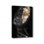 ΠΙΝΑΚΑΣ ΚΑΜΒΑΣ DARK SKINNED GIRL WITH GOLD MAKEUP LH10.7196.01 50X3X70 εκ. - Image 3