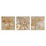 ΠΙΝΑΚΑΣ ΚΑΜΒΑΣ ΤΡΙΠΤΥΧΟ GOLDEN LEAVES LH10.7327 90Χ3Χ30 εκ.