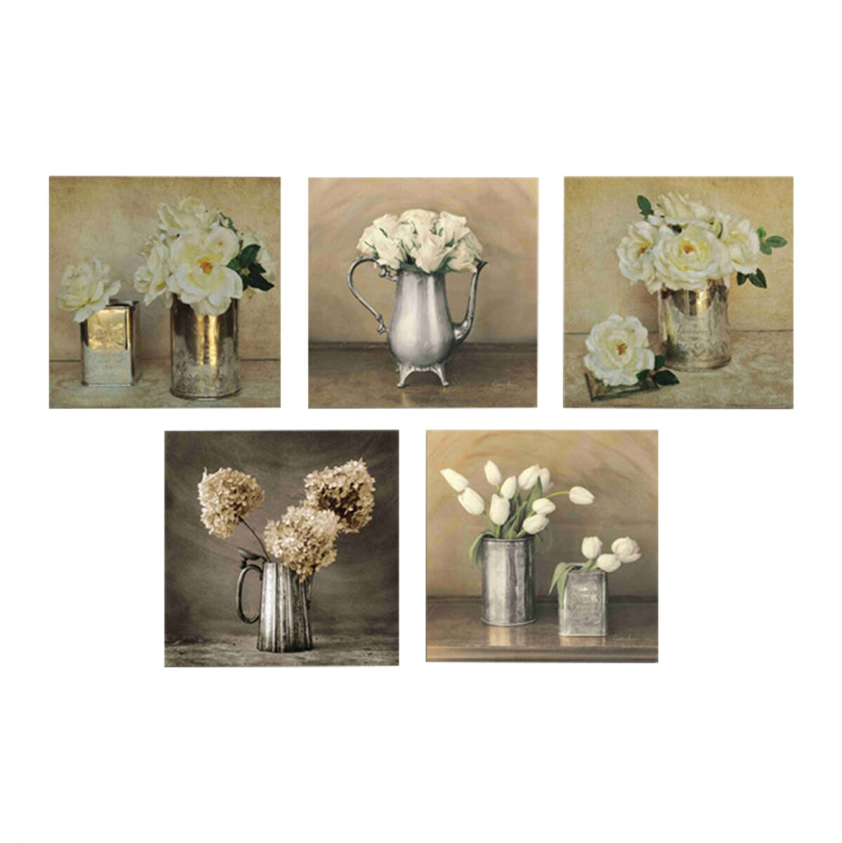 pinakas-pentaptycho-mdf-romantic-flowers ΠΙΝΑΚΑΣ ΠΕΝΤΑΠΤΥΧΟ MDF ROMANTIC FLOWERS LH10.7205.02 75X0,3X15 εκ. - Image 1