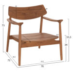 ΠΟΛΥΘΡΟΝΑ LOUNGE RANGER LH10.18255.01 ΞΥΛΟ TEAK ΣΕ ΦΥΣΙΚΟ 70x73x73Υεκ. - Image 2