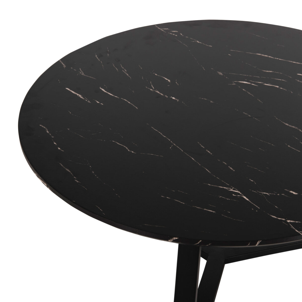 ΣΕΤ 2ΤΜΧ ΤΡΑΠΕΖΙΑ ΣΑΛΟΝΙΟΥ ROCKET LH10.21090 MDF ΜΑΥΡΟ ΜΑΡΜΑΡΟ Φ80εκ & Φ45εκ - Image 5