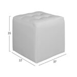 ΣΚΑΜΠΩ 37Χ37Χ35εκ ΜΕ PU ΛΕΥΚΟ PUNK LH10.264.02 - Image 2