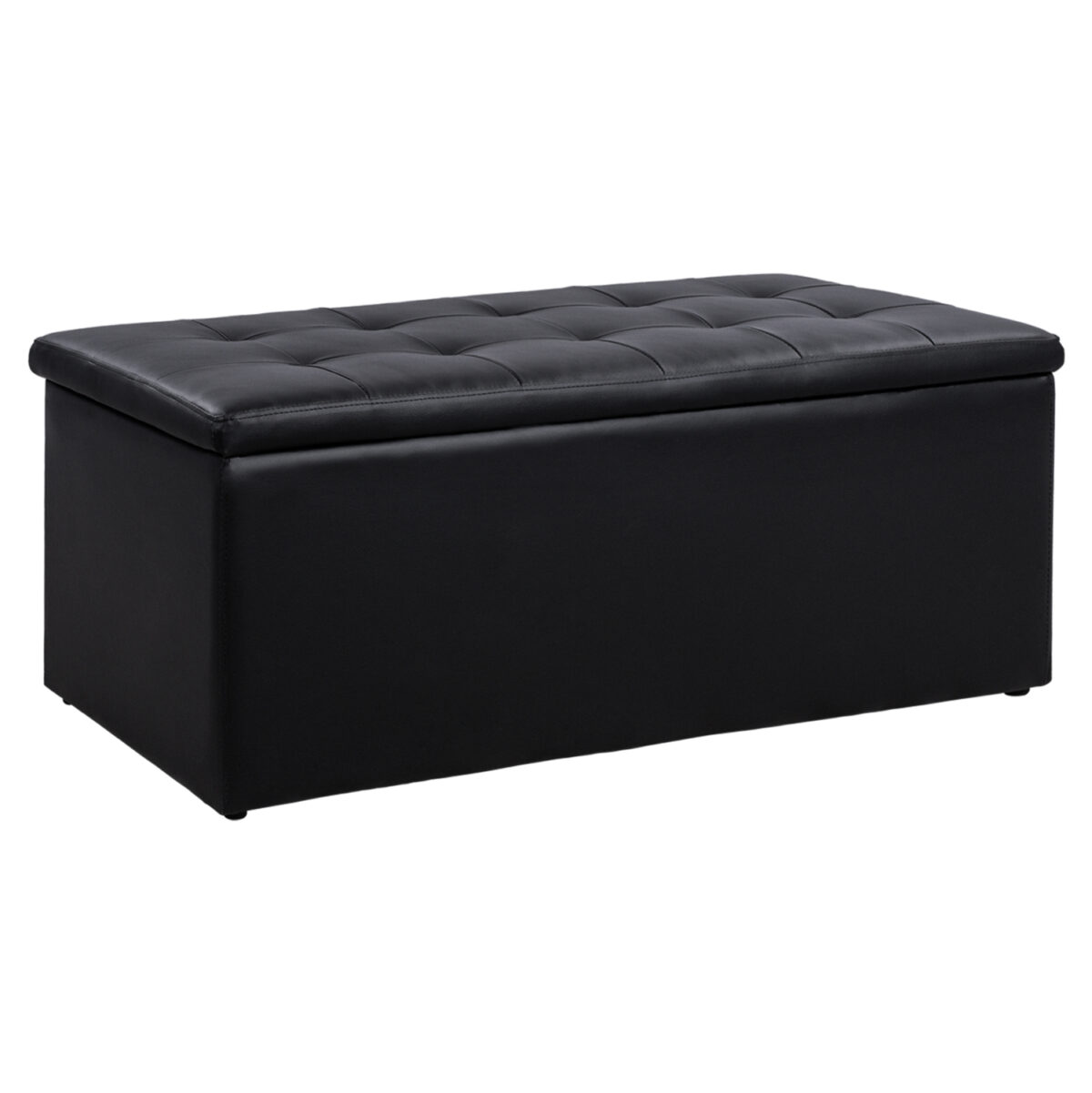 skampo-me-apothikeytiko-choro-mayro-fb92 ΣΚΑΜΠΟ PU ΜΕ ΑΠΟΘΗΚΕΥΤΙΚΟ ΧΩΡΟ TRISCUBE ΜΑΥΡΟ LH10.223.01 121x51.5x50Υ εκ. - Image 1