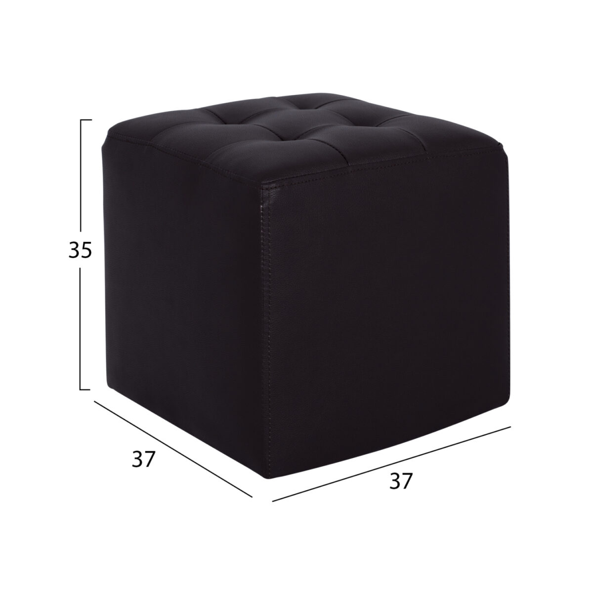 ΣΚΑΜΠΩ ΜΕ PU ΜΑΥΡΟ PUNK LH10.264.01 37Χ37Χ35Υεκ. - Image 2