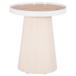 ΤΡΑΠΕΖΑΚΙ ΒΟΗΘΗΤΙΚΟ DENTON LH10.18023.02 MDF TOP ΦΥΣΙΚΟ ΞΥΛΟΥ-ΒΑΣΗ ΛΕΥΚΗ Φ45x51,5Υεκ. - Image 3