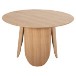 ΤΡΑΠΕΖΙ ΣΤΡΟΓΓΥΛΟ DENTY LH10.9612.01 MDF ΜΕ ΚΑΠΛΑΜΑ ΔΡΥΟΣ-ΧΡΩΜΑ ΔΡΥΟΣ Φ120x75Υεκ. - Image 3