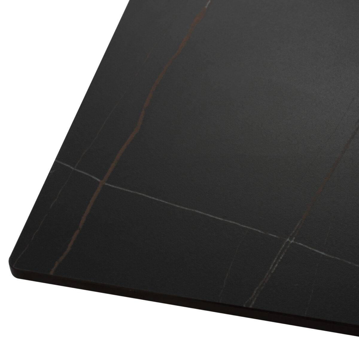 ΤΡΑΠΕΖΙ ΤΡΑΠΕΖΑΡΙΑΣ SYNTEC LH10.9308.01 SINTERED STONE ΜΑΥΡΟ ΜΕΤΑΛΛΙΚΑ ΠΟΔΙΑ 160x90x75Y εκ. - Image 5