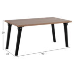 ΔΙΣΚΟΣ-ΒΟΗΘΗΤΙΚΟ ΤΡΑΠΕΖΑΚΙ ΚΡΕΒΑΤΙΟΥ BRITTA ΠΤΥΣΣΟΜΕΝΑ ΠΟΔΙΑ LH10.8965.11 60x34x29Yεκ. - Image 2