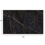 ΕΠΙΦΑΝΕΙΑ ΤΡΑΠΕΖΙΟΥ HPL ΟΡΘΟΓΩΝΙΑ LH10.5840.34 BLACK MARBLE 120x80εκ. - Image 2
