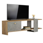 ΕΠΙΠΛΟ ΤΗΛΕΟΡΑΣΗΣ HENRIETTE LH10.8900.13 ΜΕΛΑΜΙΝΗ ΚΑΡΥΔΙ-STONE TEXTURE 120x28,5x39Υεκ.