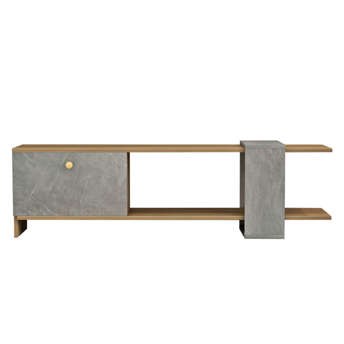 ΕΠΙΠΛΟ ΤΗΛΕΟΡΑΣΗΣ HENRIETTE LH10.8900.13 ΜΕΛΑΜΙΝΗ ΚΑΡΥΔΙ-STONE TEXTURE 120x28,5x39Υεκ. - Image 3
