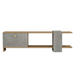 ΕΠΙΠΛΟ ΤΗΛΕΟΡΑΣΗΣ HENRIETTE LH10.8900.13 ΜΕΛΑΜΙΝΗ ΚΑΡΥΔΙ-STONE TEXTURE 120x28,5x39Υεκ. - Image 3