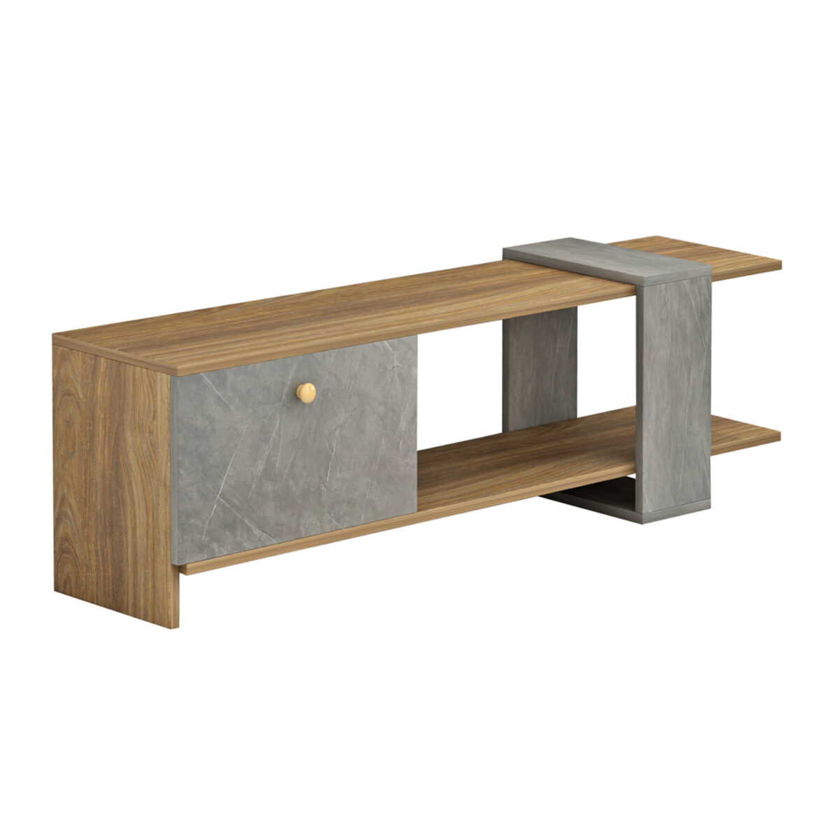ΕΠΙΠΛΟ ΤΗΛΕΟΡΑΣΗΣ HENRIETTE LH10.8900.13 ΜΕΛΑΜΙΝΗ ΚΑΡΥΔΙ-STONE TEXTURE 120x28,5x39Υεκ. - Image 4