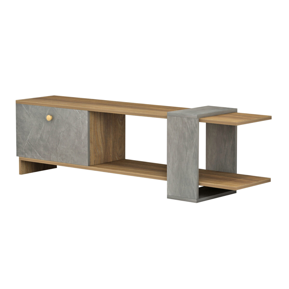 ΕΠΙΠΛΟ ΤΗΛΕΟΡΑΣΗΣ HENRIETTE LH10.8900.13 ΜΕΛΑΜΙΝΗ ΚΑΡΥΔΙ-STONE TEXTURE 120x28,5x39Υεκ. - Image 5