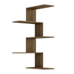 ΕΠΙΤΟΙΧΙΑ ΡΑΦΙΕΡΑ RORY LH10.8931.12 ΜΕΛΑΜΙΝΗ ΣΕ ΣΚΟΥΡΟ ΦΥΣΙΚΟ 22x51,5x109Υ εκ. - Image 5