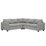 ΓΩΝΙΑΚΟΣ ΚΑΝΑΠΕΣ CALDER LH10.3286.01 ΓΚΡΙ ΥΦΑΣΜΑ 254x254x90x91Υεκ.