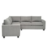 ΓΩΝΙΑΚΟΣ ΚΑΝΑΠΕΣ CALDER LH10.3286.01 ΓΚΡΙ ΥΦΑΣΜΑ 254x254x90x91Υεκ. - Image 3