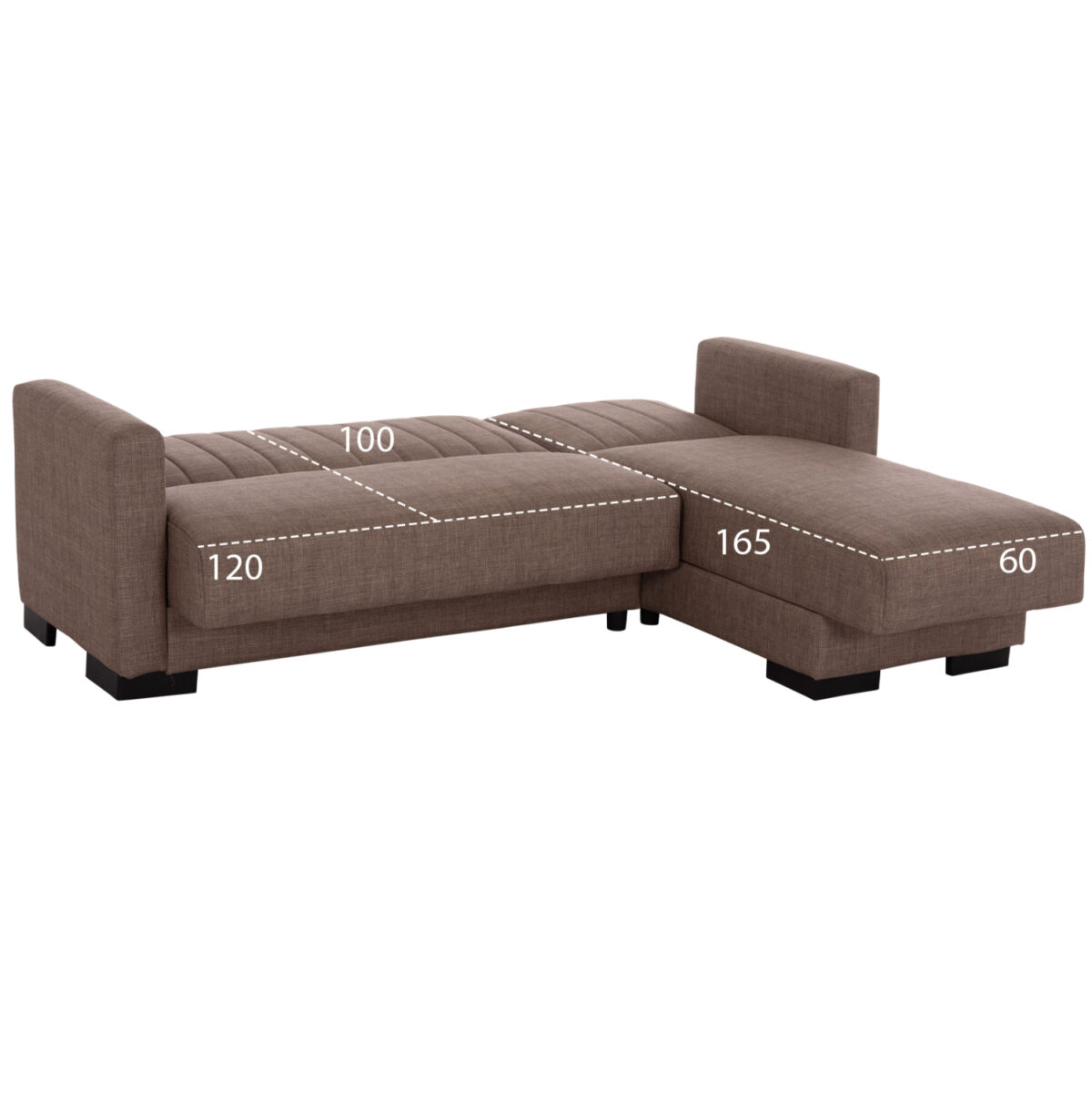 ΚΑΝΑΠΕΣ ΚΡΕΒΑΤΙ GHUFRAN ΓΩΝΙΑ ΑΝΑΣΤΡΕΨΙΜΗ ΚΑΦΕ LH10.3244.02 ΜΕ ΑΠΟΘΗΚΕΤΙΚΟ ΧΩΡΟ 202x140x78Yεκ. - Image 3