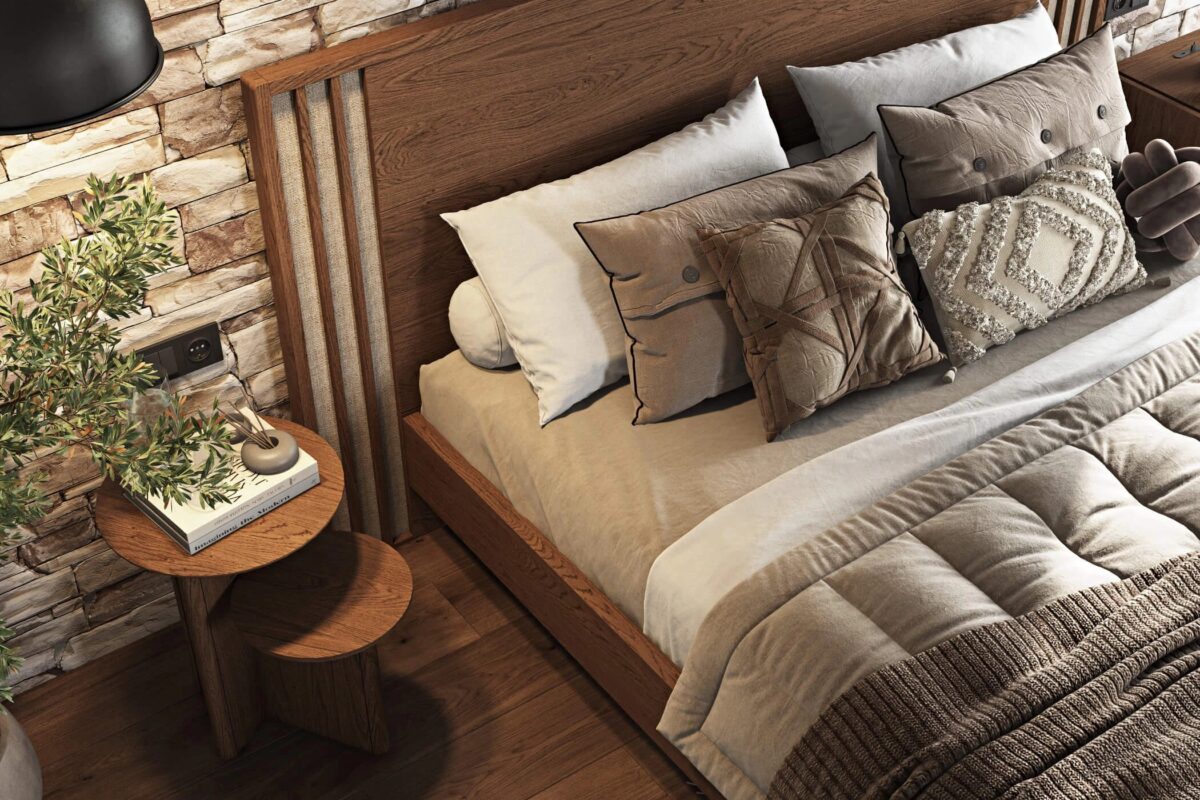 ΣΕΤ ΚΡΕΒΑΤΟΚΑΜΑΡΑΣ ΔΡΥΙΝΗ "FLIP" SWEET CHOCOLATE 160/180 x 200εκ. - Image 6