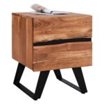 ΚΟΜΟΔΙΝΟ ALICIA LH10.8360.11 ΑΠΟ ΜΑΣΙΦ ΞΥΛΟ ΑΚΑΚΙΑΣ 45x35x56Yεκ.