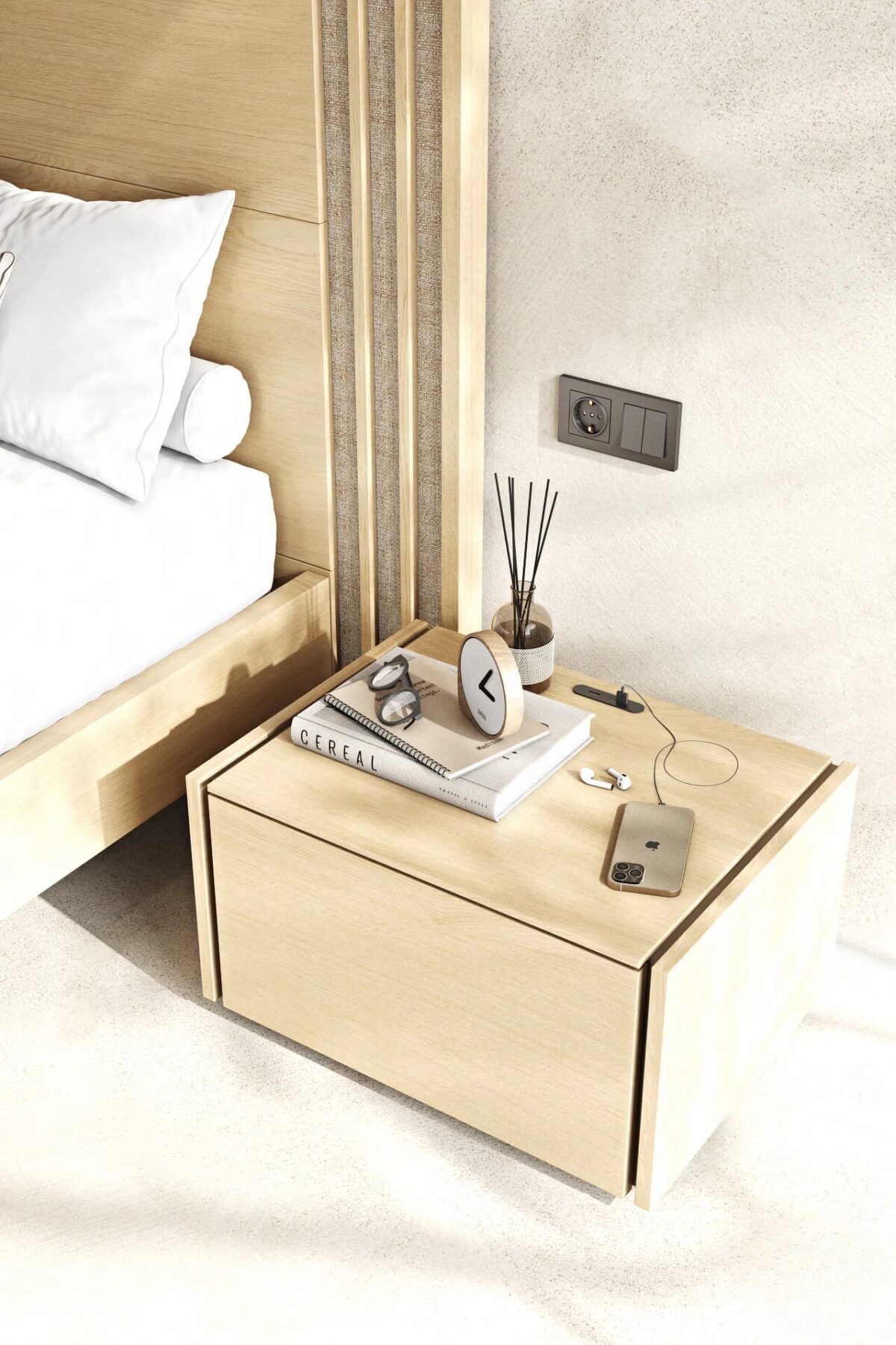 ΣΕΤ ΚΡΕΒΑΤΟΚΑΜΑΡΑΣ ΔΡΥΙΝΗ "FLIP" NATURAL 150/160/180 x 200εκ. - Image 7