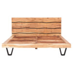 ΚΡΕΒΑΤΙ ALICIA ΑΠΟ ΜΕΤΑΛΛΟ ΚΑΙ ΜΑΣΙΦ ΞΥΛΟ ΑΚΑΚΙΑΣ 217x180,5x94Yεκ.(ΣΤΡΩΜΑ 160Χ200)LH10.8359.11 - Image 4