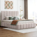 ΚΡΕΒΑΤΙ REMO ΜΕ ΑΠΟΘΗΚΕΥΤΙΚΟ ΧΩΡΟ LH10.719.10 ΥΦΑΣΜΑ TEDDY ΜΠΕΖ-ΓΙΑ ΣΤΡΩΜΑ 160x200εκ