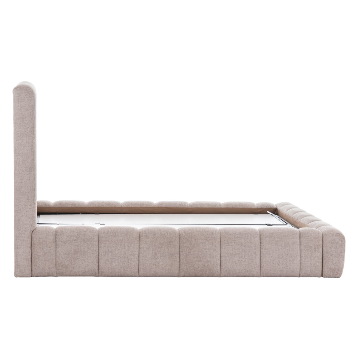 ΚΡΕΒΑΤΙ REMO ΜΕ ΑΠΟΘΗΚΕΥΤΙΚΟ ΧΩΡΟ LH10.719.10 ΥΦΑΣΜΑ TEDDY ΜΠΕΖ-ΓΙΑ ΣΤΡΩΜΑ 160x200εκ - Image 5