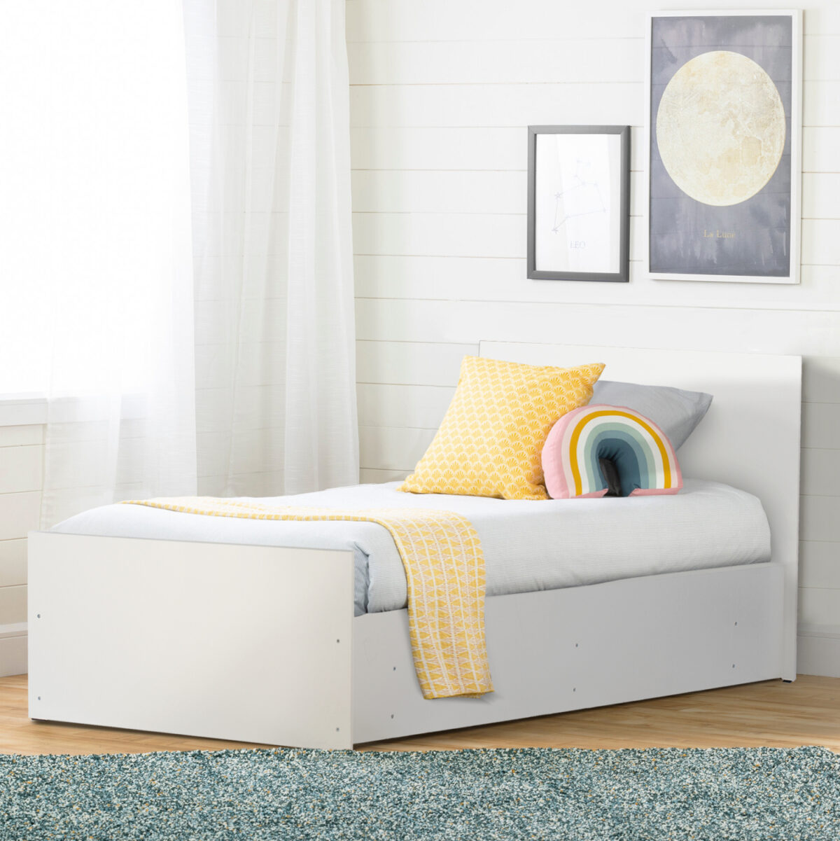 ΚΡΕΒΑΤΙ ADLER ΜΕΛΑΜΙΝΗΣ ΜΟΝΟ ΓΙΑ ΣΤΡΩΜΑ 90Χ200εκ. ΛΕΥΚΟ LH10.2433.03 - Image 1