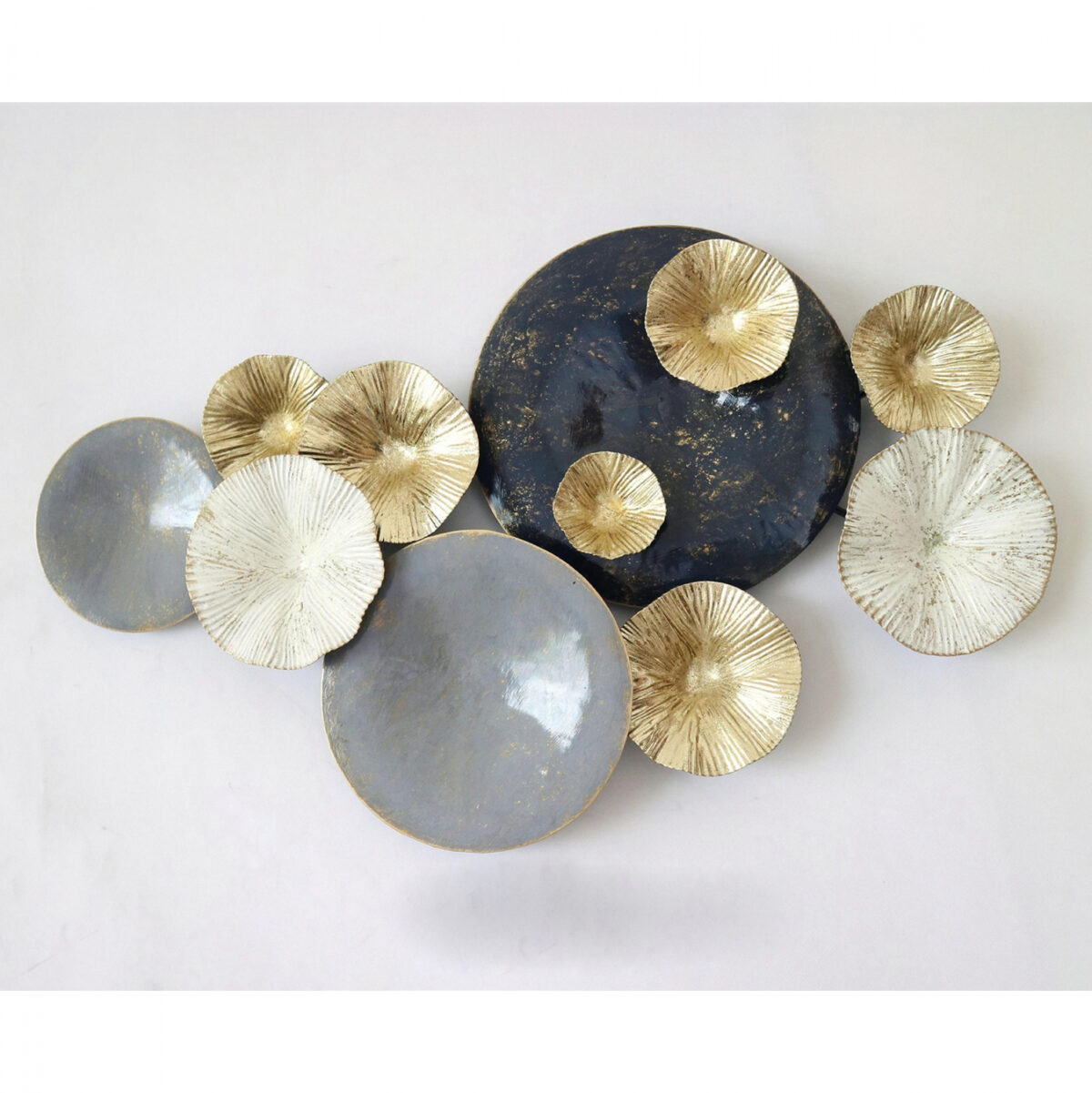 ΜΕΤΑΛΛΙΚΟ ΔΙΑΚΟΣΜΗΤΙΚΟ ΤΟΙΧΟΥ LH10.7179 ΓΚΡΙ ΧΡΥΣΟ 66x6x38Y εκ. - Image 1