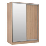 ΝΤΟΥΛΑΠΑ 2ΦΥΛΛΗ 180X60X210Υεκ. ΣΥΡΟΜΕΝΗ ΜΕ ΚΑΘΡΕΠΤΗ SONAMA OAK LH10.2437