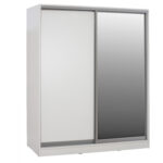 ΝΤΟΥΛΑΠΑ ADLER ΜΕΛΑΜΙΝΗΣ ΛΕΥΚΗ ΜΕ ΚΑΘΡΕΠΤΗ LH10.2437.03  180X60X210Υεκ.