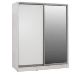 ΝΤΟΥΛΑΠΑ ADLER ΜΕΛΑΜΙΝΗΣ ΛΕΥΚΗ ΜΕ ΚΑΘΡΕΠΤΗ LH10.2437.03  180X60X210Υεκ. - Image 3