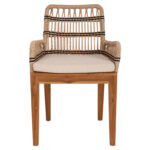 ΠΟΛΥΘΡΟΝΑ STARDOM LH10.9760.02 ΞΥΛΟ ΤΕΑΚ ΚΑΙ ΣΧΟΙΝΙ ΦΥΣΙΚΟ ΜΕ ΑΝΘΡΑΚΙ 57x65x83Yεκ. - Image 3