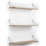 ΣΕΤ ΡΑΦΙΑ ΤΟΙΧΟΥ BHANN 3ΤΜΧ ΜΕΛΑΜΙΝΗ ΚΑΙ ΜΕΤΑΛΛΟ LH10.9173.01 SONAMA ΧΡΩΜΙΟ 60x12,5x18Υ εκ. - Image 2