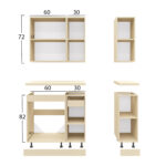 ΣΥΝΘΕΣΗ ΚΟΥΖΙΝΑΣ ΑΠΟ ΜΕΛΑΜΙΝΗ SONAMA ΠΑΓΚΟΣ ΒΑΚΕΛΙΤΗ 120x47x84,8Υεκ.LH10.2465.11 - Image 2