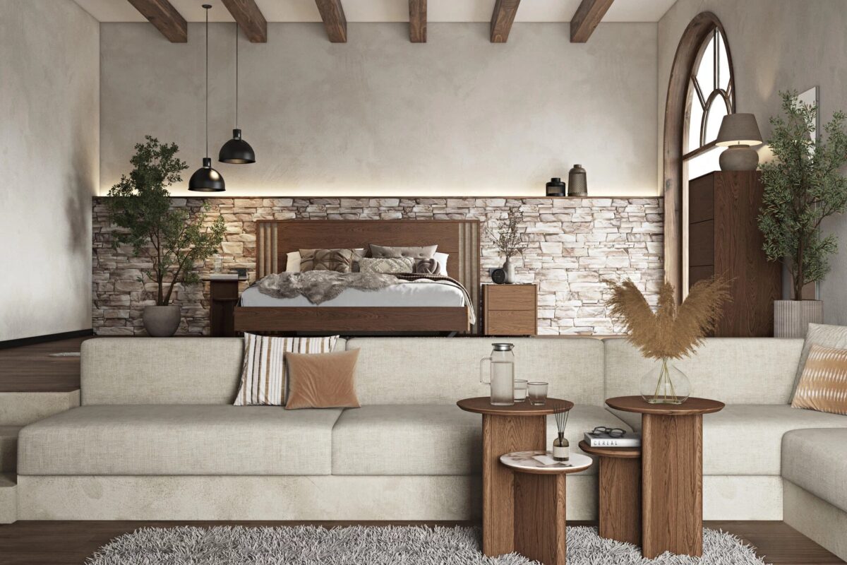 ΣΕΤ ΚΡΕΒΑΤΟΚΑΜΑΡΑΣ ΔΡΥΙΝΗ "FLIP" SWEET CHOCOLATE 160/180 x 200εκ. - Image 2