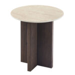 ΤΡΑΠΕΖΙ ΒΟΗΘΗΤΙΚΟ SKY LH10.18330 ΚΕΡΑΜΙΚΟ TOP ΟΨΗ ΤΡΑΒΕΡΤΙΝΑΣ-MDF ΒΑΣΗ ΚΑΦΕ Φ45x50Υεκ.