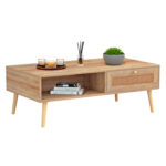 ΤΡΑΠΕΖΙ ΣΑΛΟΝΙΟΥ ΜΕΛΑΜΙΝΗΣ COLM RATTAN LH10.9224.11 ΣΕ ΦΥΣΙΚΟ ΧΡΩΜΑ 110x59x39,5Yεκ.