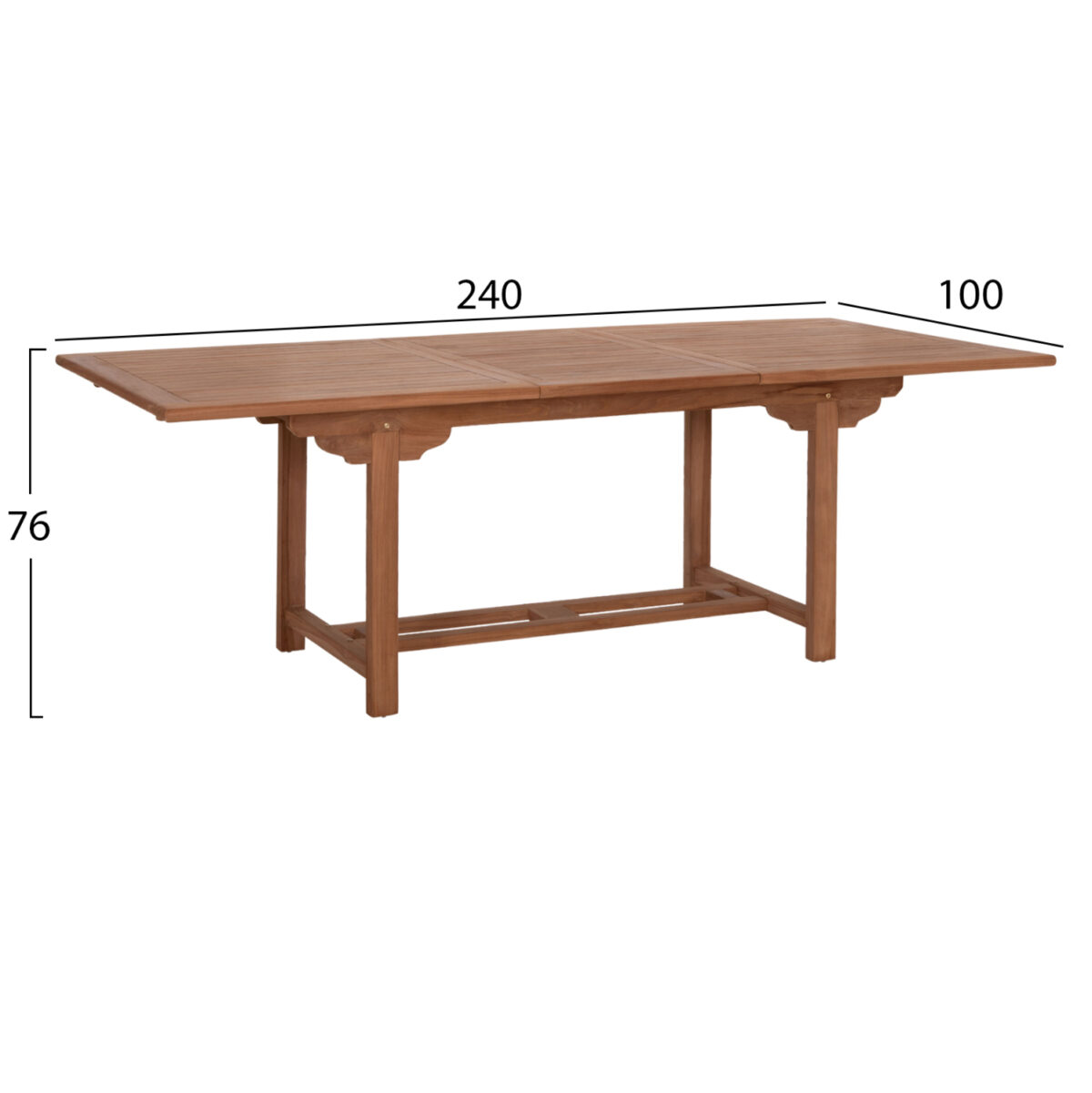 TΡΑΠΕΖΙ ΤΡΑΠΕΖΑΡΙΑΣ ΑΝΟΙΓΟΜΕΝΟ CRANDER LH10.6376 ΞΥΛΟ TEAK ΣΕ ΦΥΣΙΚΟ 180-240x100x76Υεκ - Image 2