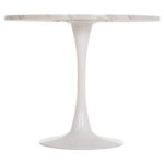 ΤΡΑΠΕΖΙ ΤΡΑΠΕΖΑΡΙΑΣ ROLLO LH10.9421.11 ΣΤΡΟΓΓΥΛΟ WHITE MARBLE Φ90x74Υεκ. - Image 3