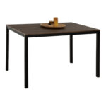 ΤΡΑΠΕΖΙ ΤΡΑΠΕΖΑΡΙΑΣ GOOSE LH10.9532 MDF ΚΑΡΥΔΙ-ΜΑΥΡΟ ΜΕΤΑΛΛΟ 120X80Χ75Yεκ.