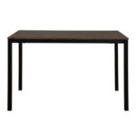 ΤΡΑΠΕΖΙ ΤΡΑΠΕΖΑΡΙΑΣ GOOSE LH10.9532 MDF ΚΑΡΥΔΙ-ΜΑΥΡΟ ΜΕΤΑΛΛΟ 120X80Χ75Yεκ. - Image 3