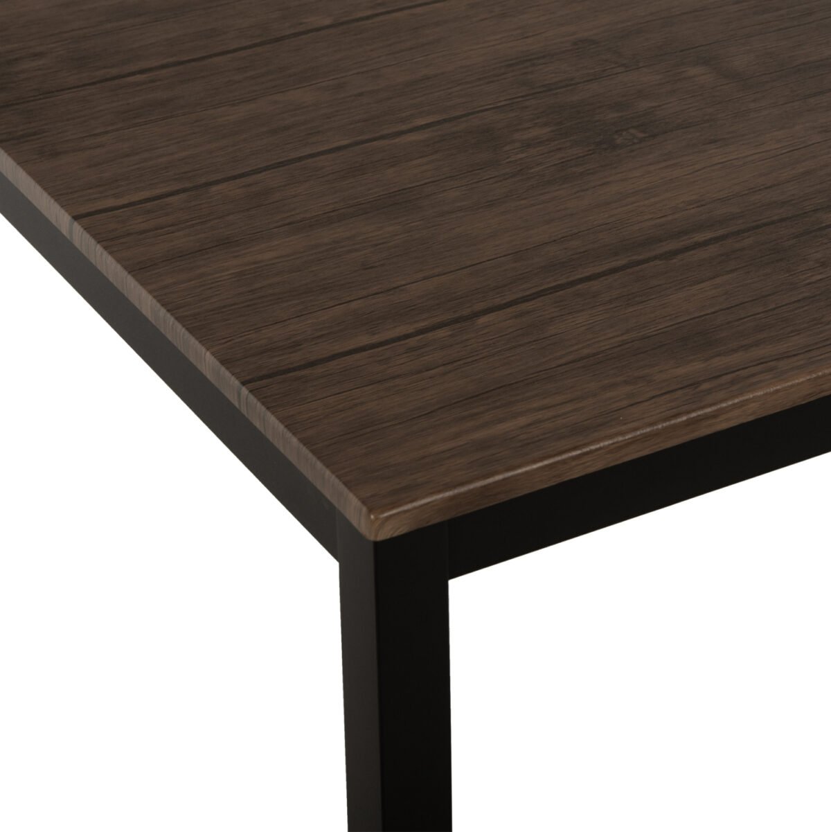 ΤΡΑΠΕΖΙ ΤΡΑΠΕΖΑΡΙΑΣ GOOSE LH10.9532 MDF ΚΑΡΥΔΙ-ΜΑΥΡΟ ΜΕΤΑΛΛΟ 120X80Χ75Yεκ. - Image 4