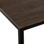 ΤΡΑΠΕΖΙ ΤΡΑΠΕΖΑΡΙΑΣ GOOSE LH10.9532 MDF ΚΑΡΥΔΙ-ΜΑΥΡΟ ΜΕΤΑΛΛΟ 120X80Χ75Yεκ. - Image 4