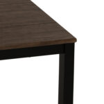 ΤΡΑΠΕΖΙ ΤΡΑΠΕΖΑΡΙΑΣ GOOSE LH10.9532 MDF ΚΑΡΥΔΙ-ΜΑΥΡΟ ΜΕΤΑΛΛΟ 120X80Χ75Yεκ. - Image 5